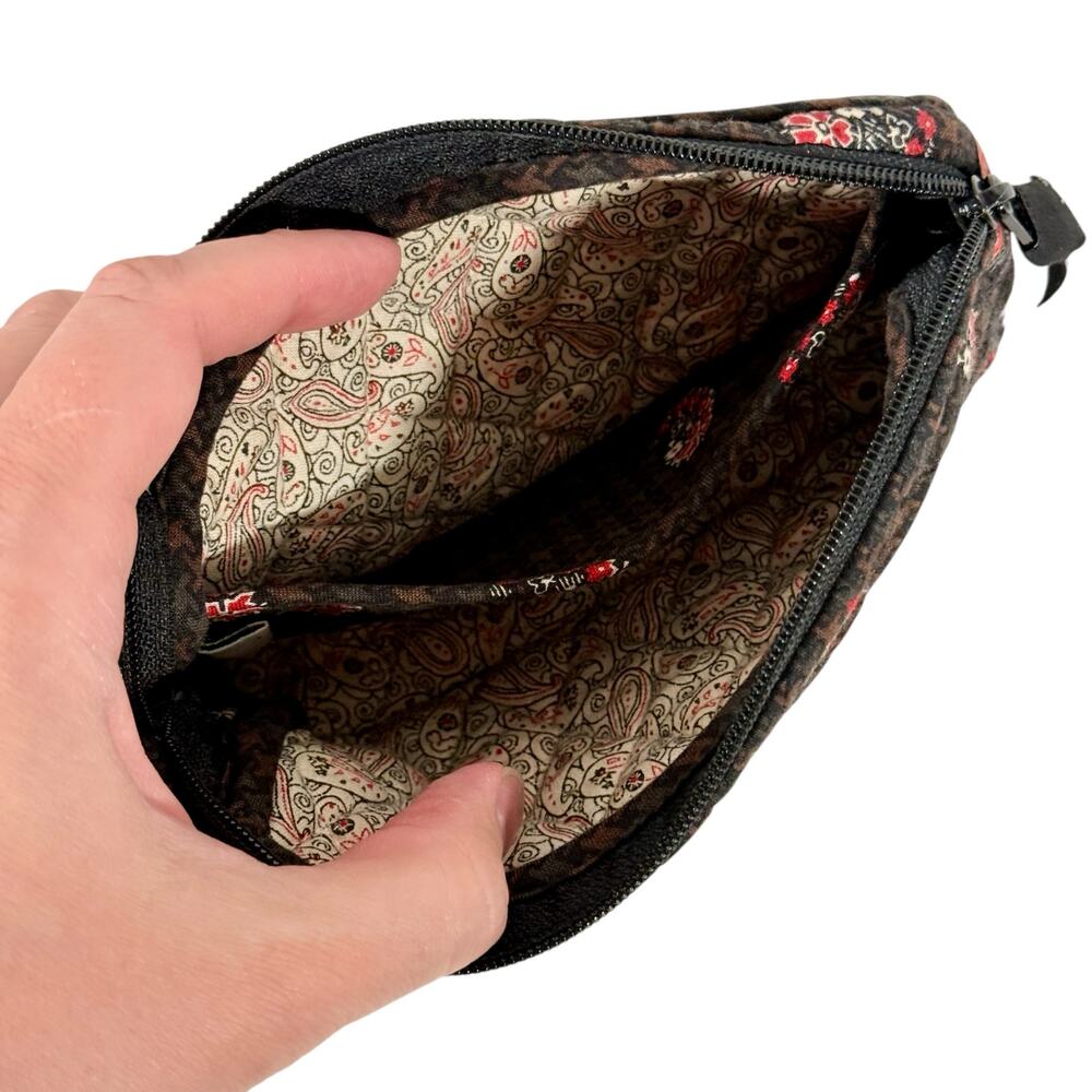 Vera Bradley Women's Brown Houndstooth & Floral Lucy Handbag & Wallet Retired - Picture 10 of 13